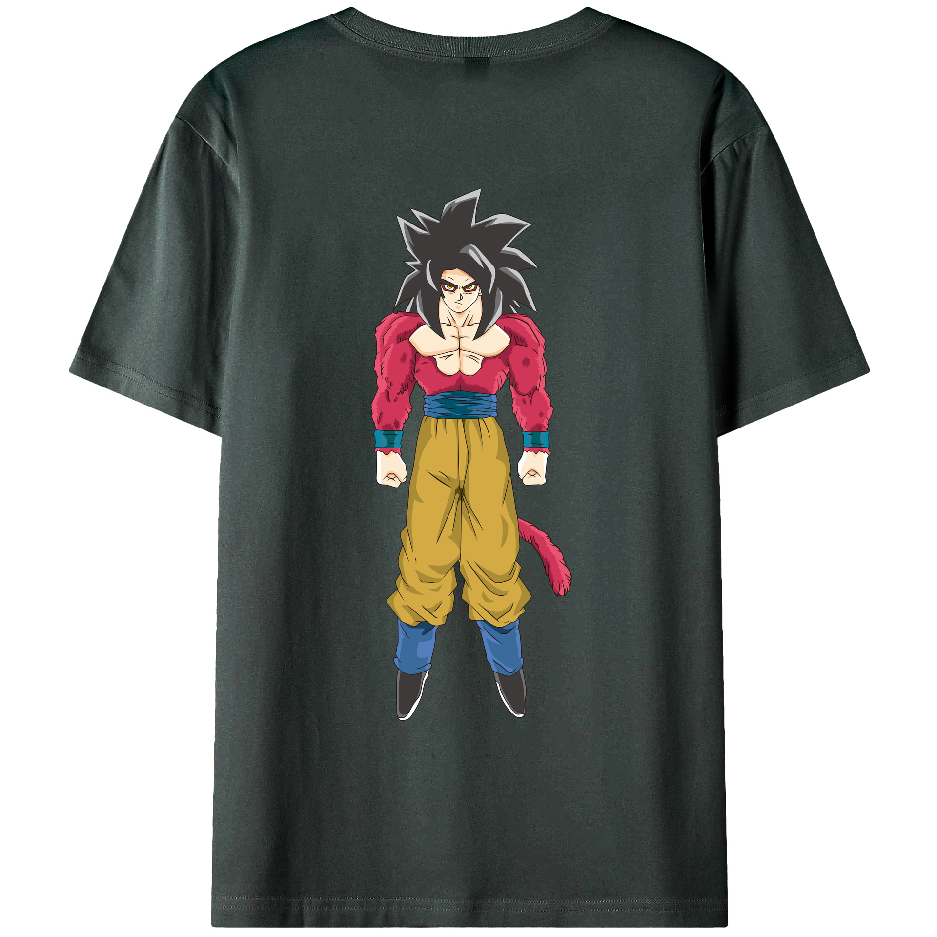 （画像用） ドラゴンボール 孫悟空（そん ごくう）Son Goku カカロット DRAGON BALL Kakarotto 綿100％ メンズ半袖Tシャツ（バックプリント） 通気性